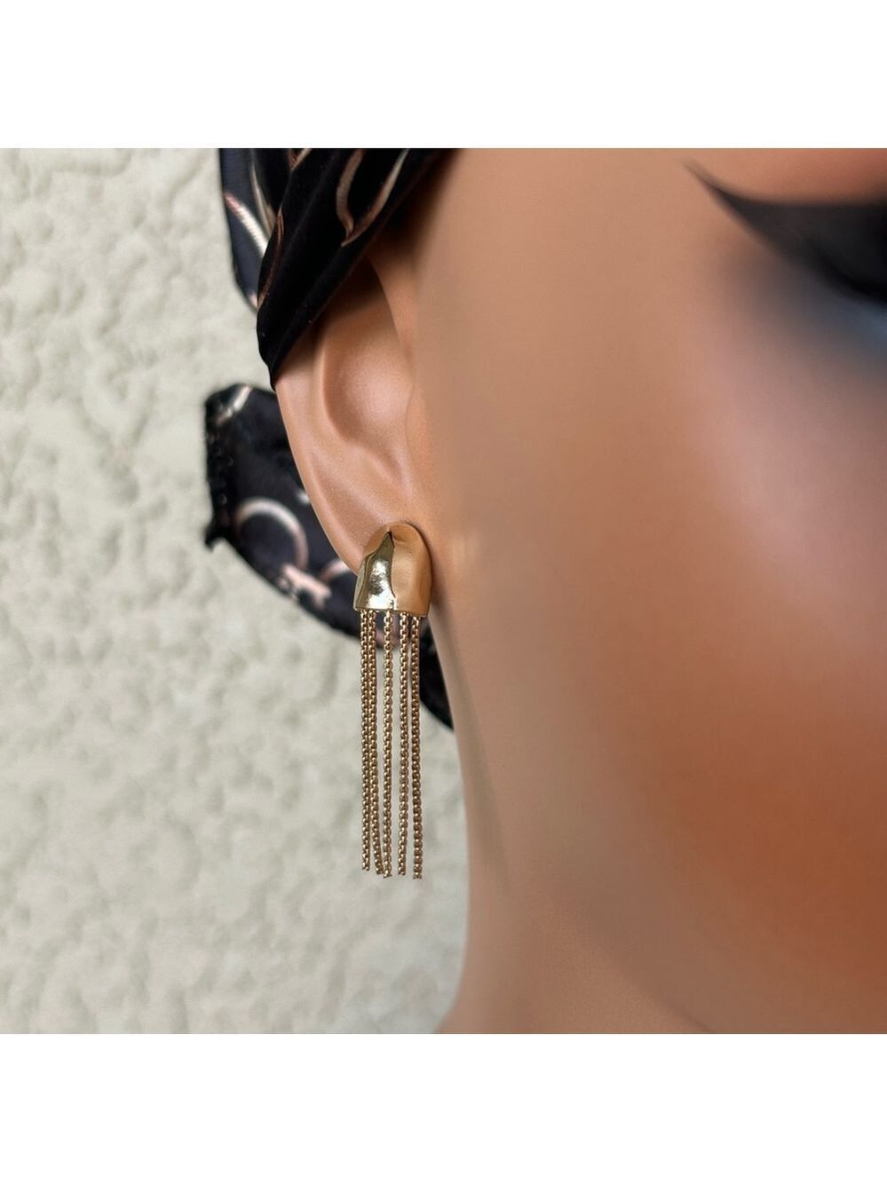 Elegant Gold Tassel Earrings*